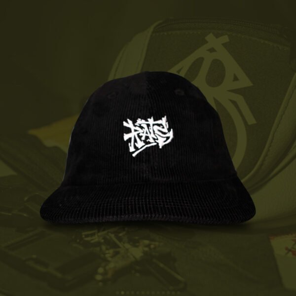 Gorra camper STRIL X RATS F negra Ratas de Corduroy